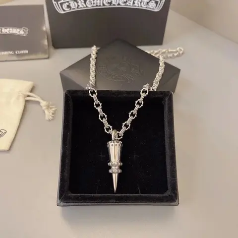 Chrome Hearts Silver Spike Pendant Necklace