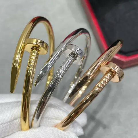 Tack Bangle Bracelets in Gold, Silver, and Rose Gold