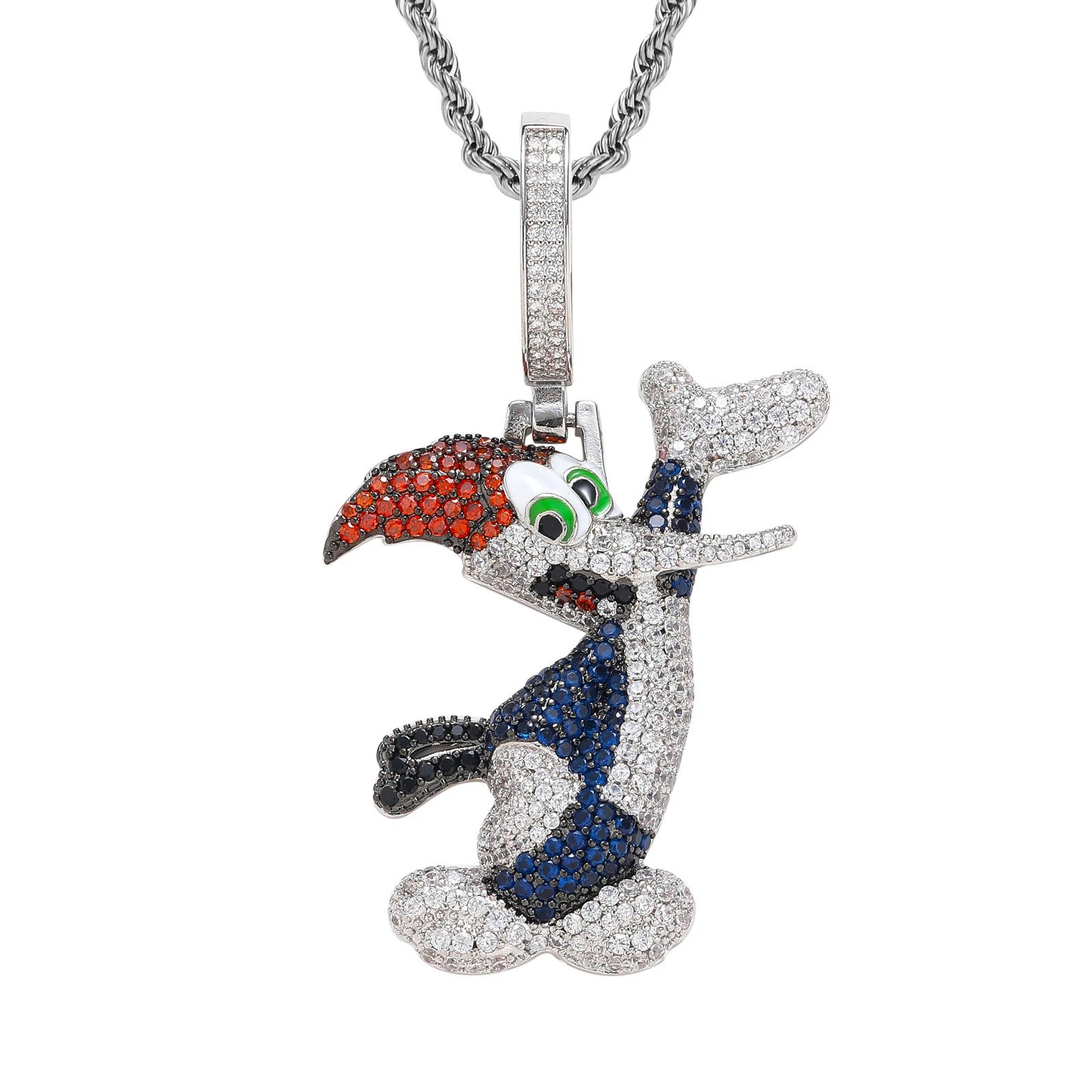 啄木鸟银+3mm*60cm不锈钢麻花链