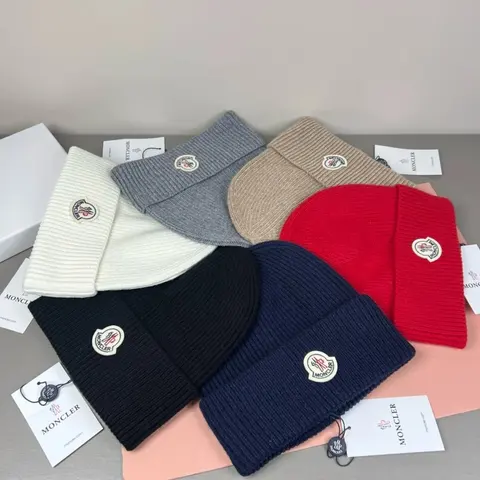 Moncler Ribbed Knit Beanies Collection