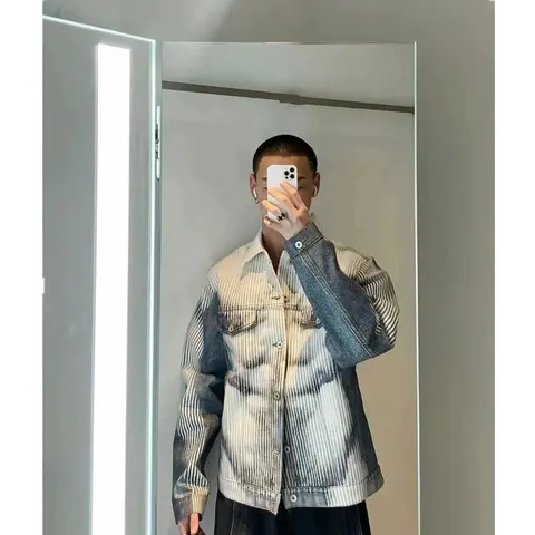 Striped Denim Jacket