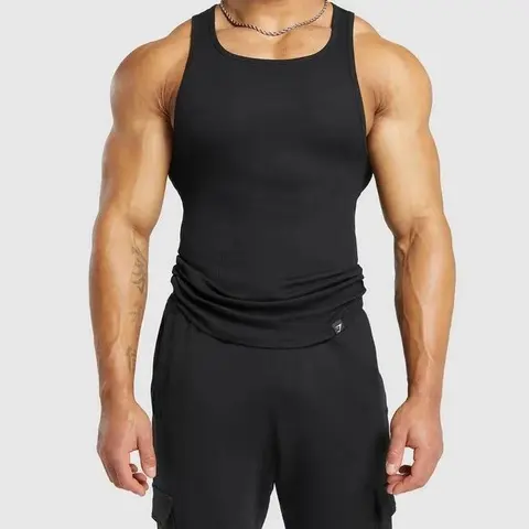Black Men's Fitness Tank Top