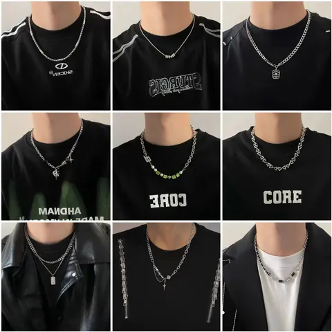 Men's Silver Chain Necklaces Collection