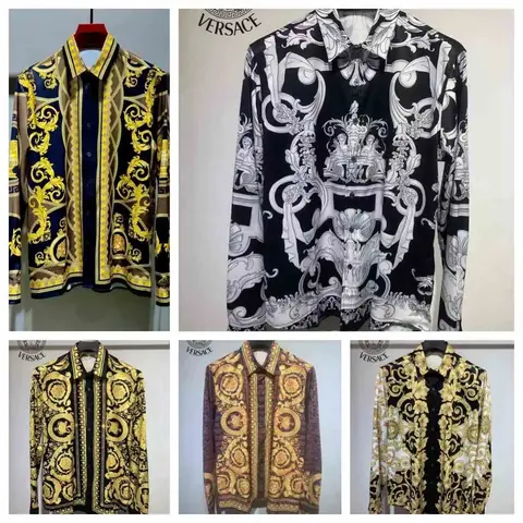 Versace Printed Long Sleeve Shirts Collection