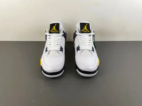 Air Jordan 4 White Navy Yellow