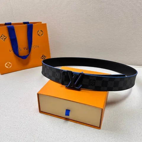 Louis Vuitton Damier Ebene Belt with LV Buckle