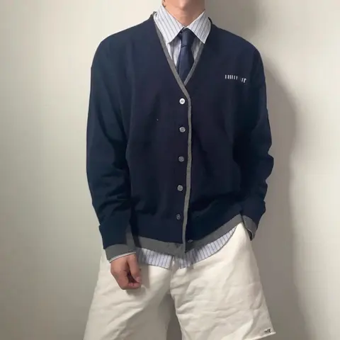 Loudhouse Navy V-Neck Cardigan