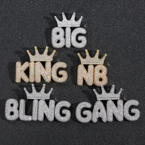 Bling Crown Letter Set - BIG KING NB BLING GANG
