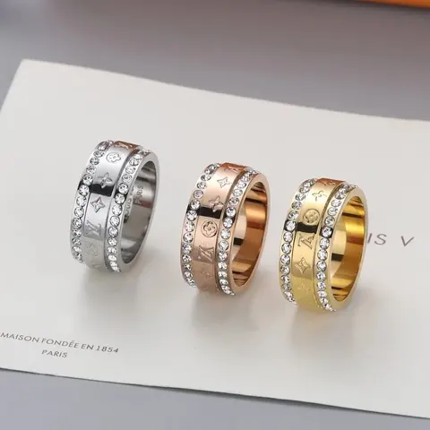 Louis Vuitton Monogram Crystal Band Rings