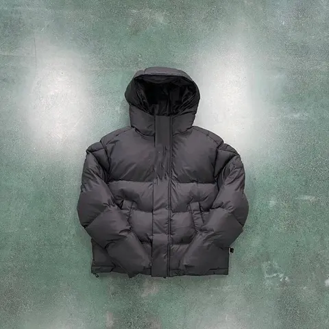 Black Puffer Jacket with Hood