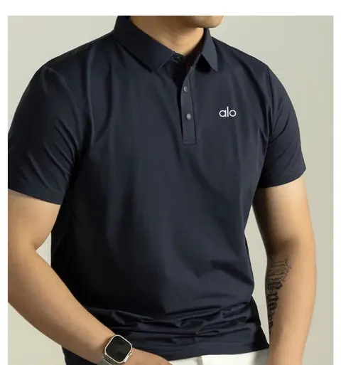 alo Navy Polo Shirt