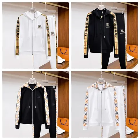 Burberry Hoodie and Sweatpants Set