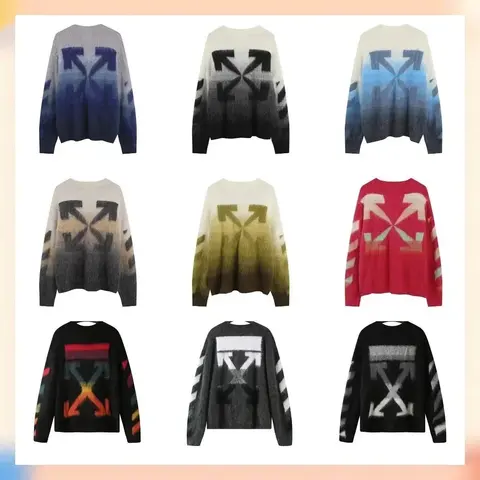 Off-White Gradient Arrow Print Sweaters Collection