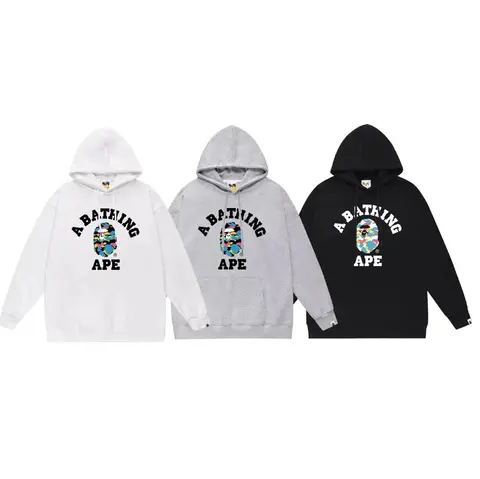 A Bathing Ape Color Camo Logo Hoodie Collection