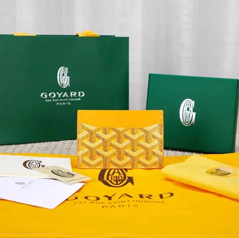 Goyard Yellow Monogram Card Holder