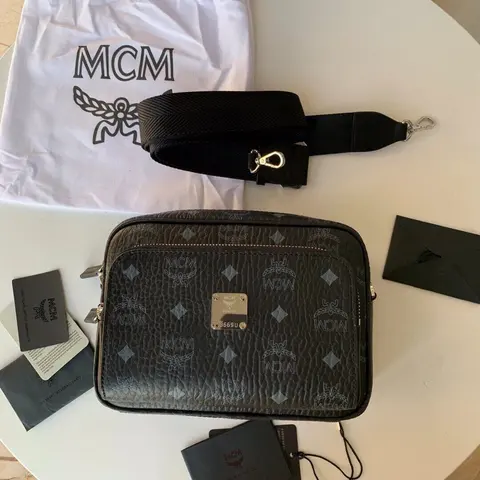 MCM Black Monogram Crossbody Bag