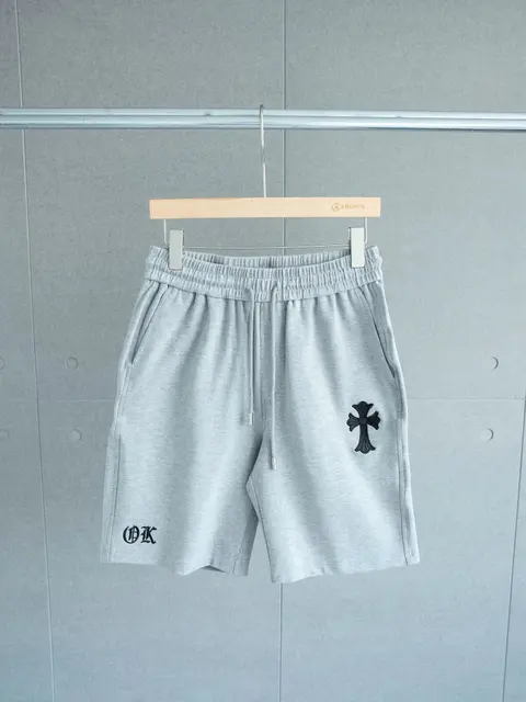 OK Shorts Gray with Cross Embroidery
