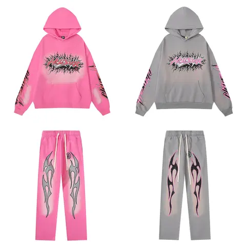 Hollister Flame Graphic Hoodie and Pants Set