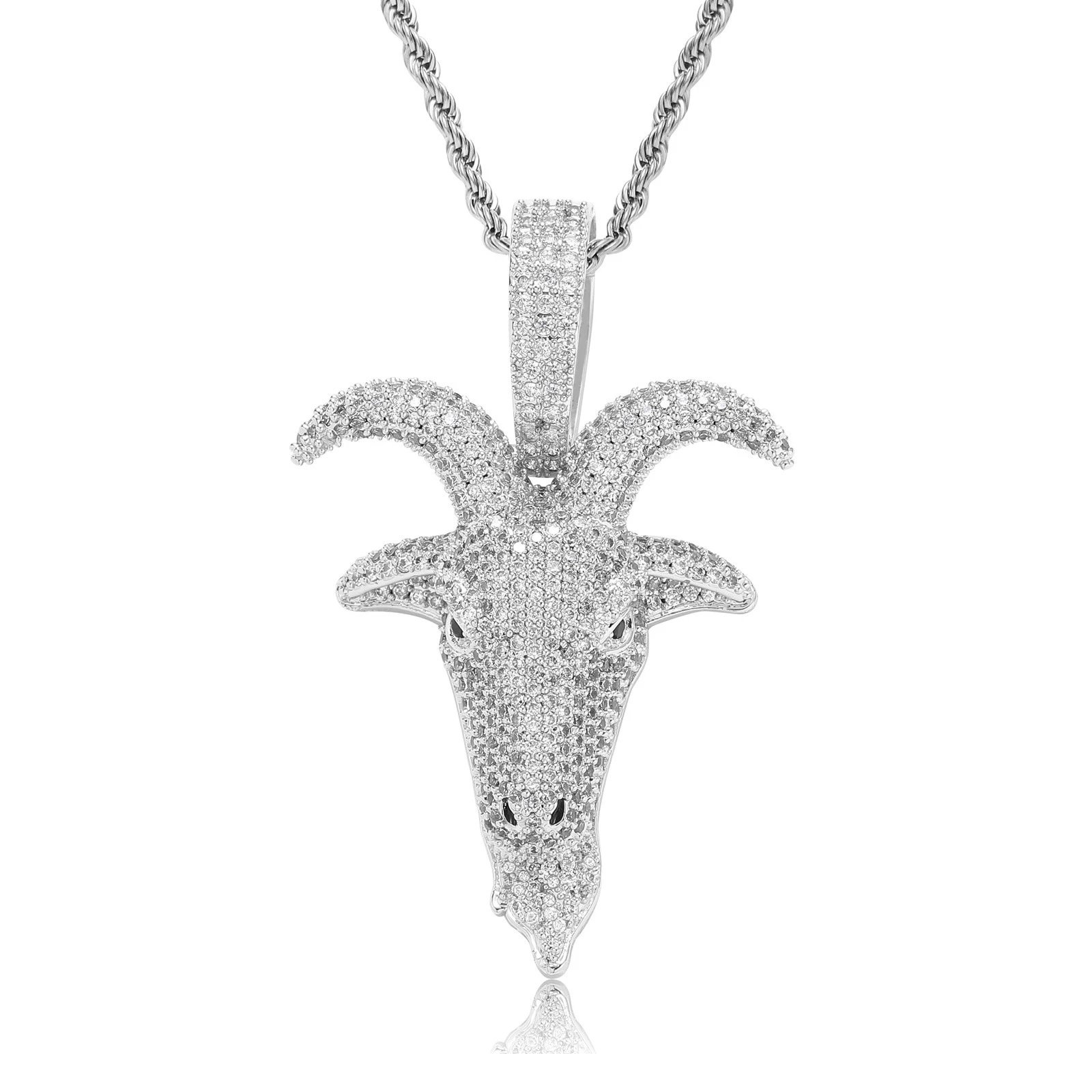 山羊银+3mm*60cm不锈钢麻花链