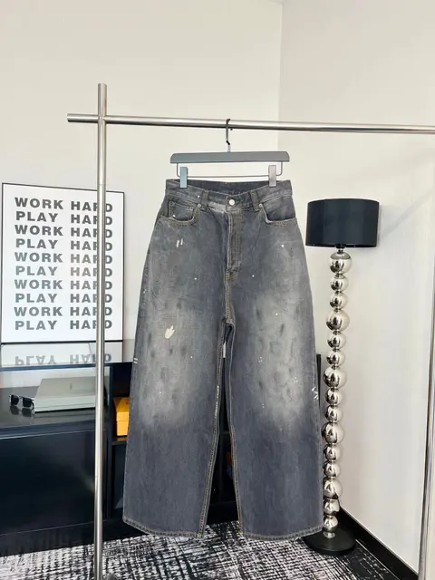 a*cne Studios Ink-Splatter Denim Jeans 2023M