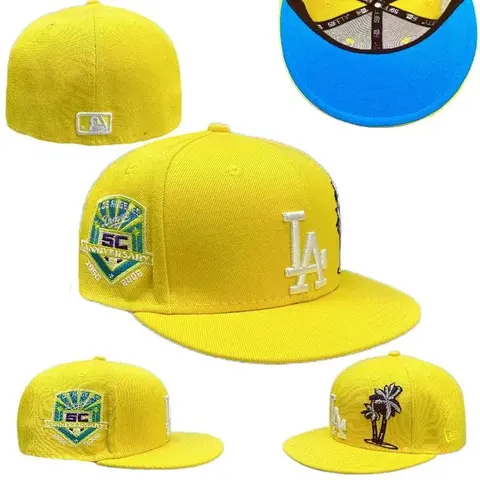LA Dodgers 50th Anniversary Yellow Snapback Hat