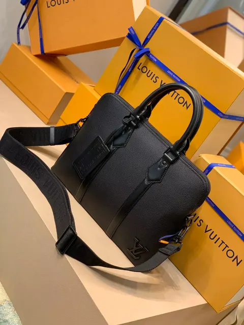 Louis Vuitton Black Leather Crossbody Bag
