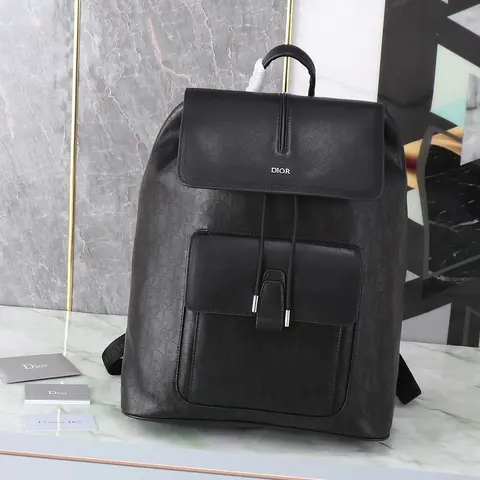 Dior Black Leather Backpack