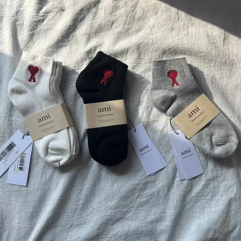 ami alexandre mattiussi Heart Logo Ankle Socks