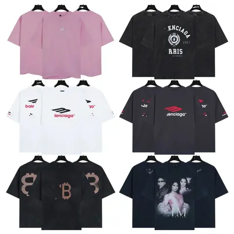 Balenciaga Collection T-Shirts - Pink, Black, White, and Graphic Designs