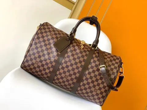 Louis Vuitton Damier Ebene Keepall 50 Duffle Bag