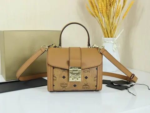 MCM Brown Monogram Crossbody Bag