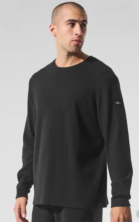 alo Long Sleeve Waffle Knit Top
