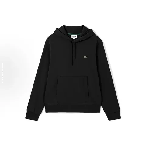 Lacoste Black Hoodie with Crocodile Logo