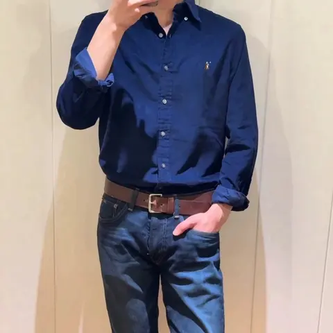 Polo Ralph Lauren Navy Blue Button-Down Shirt
