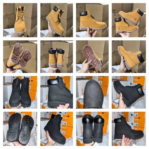 Timberland Boots Collection - Yellow and Black Classic 6-Inch Work Boots