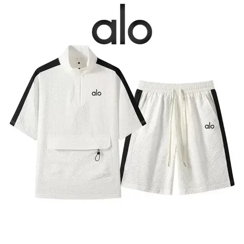 alo White Track Set with Black Accents