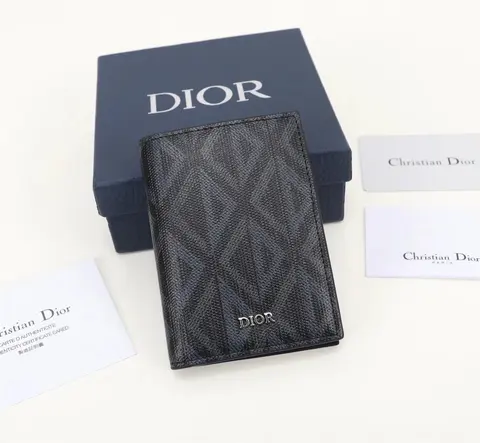 Dior Black Quilted Leather Wallet