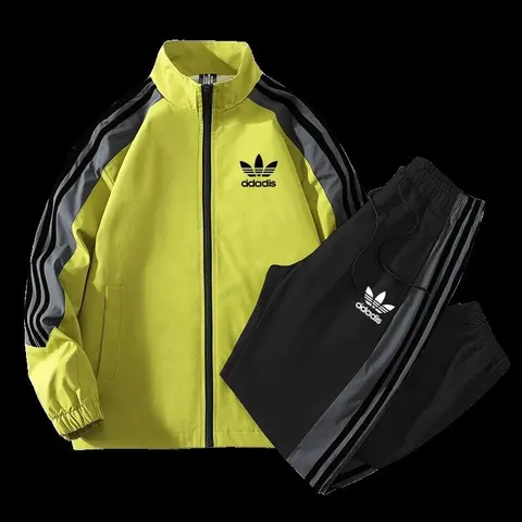 Adidas Track Suit Set - Yellow and Black