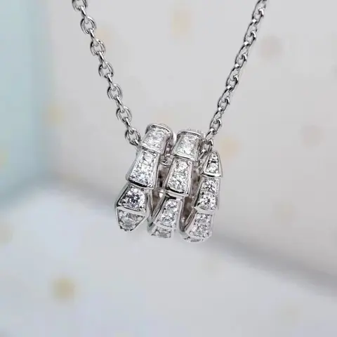 Diamond-Encrusted Clasp Pendant Necklace