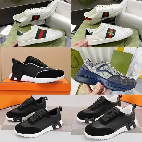 Gucci Sneakers Collection - White Ace and Black Rhyton Models