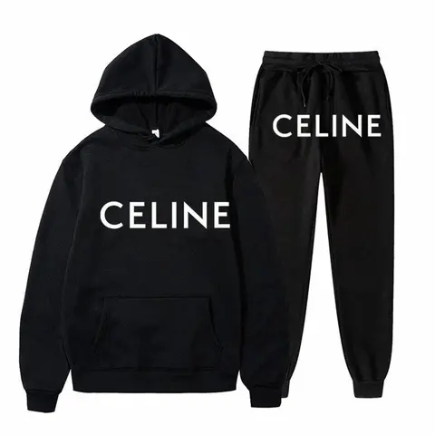 Celine Logo Hoodie and Sweatpants Set