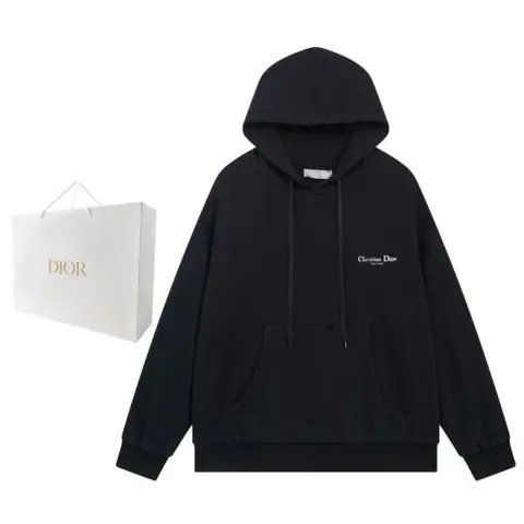 Christian Dior Black Hoodie with Logo