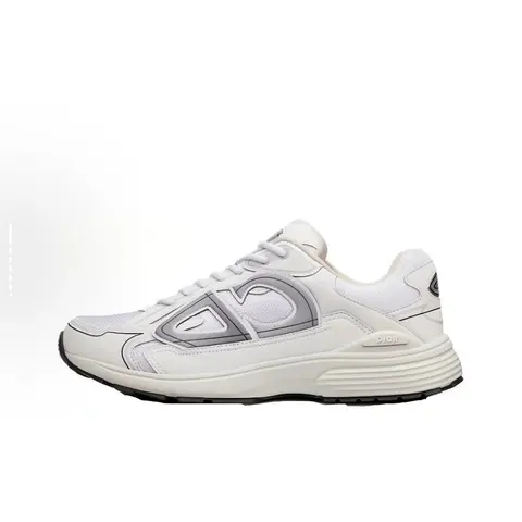 Dior White Sneakers with Gray Accents