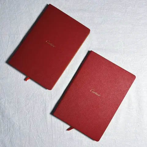 Cartier Red Leather Notebooks