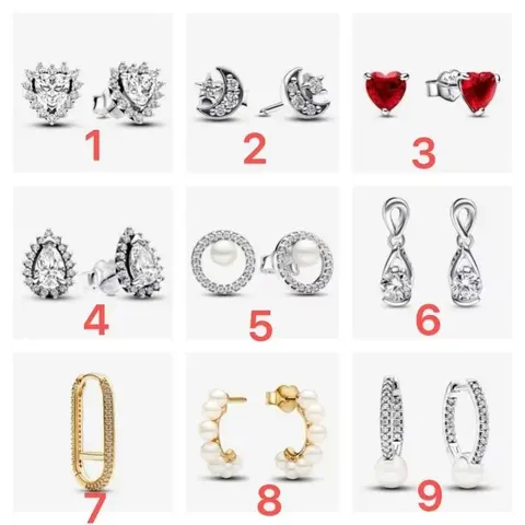 Pandora Lead-Free Stud Earrings