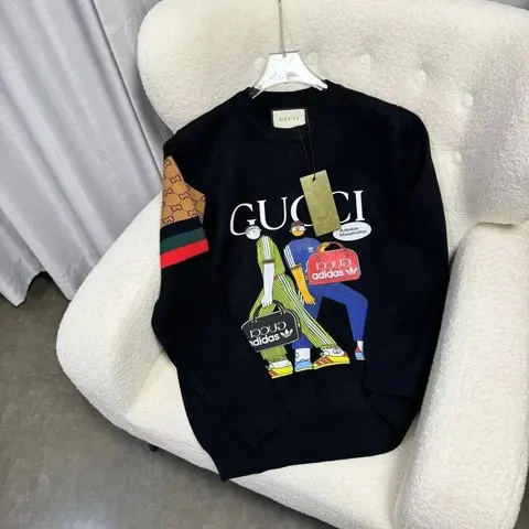 Gucci x Adidas Collaborative Graphic Sweater