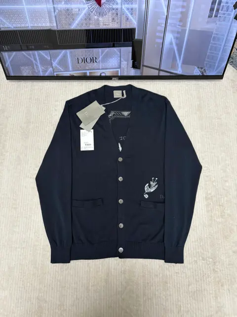 Dior Embroidered V-Neck Cardigan