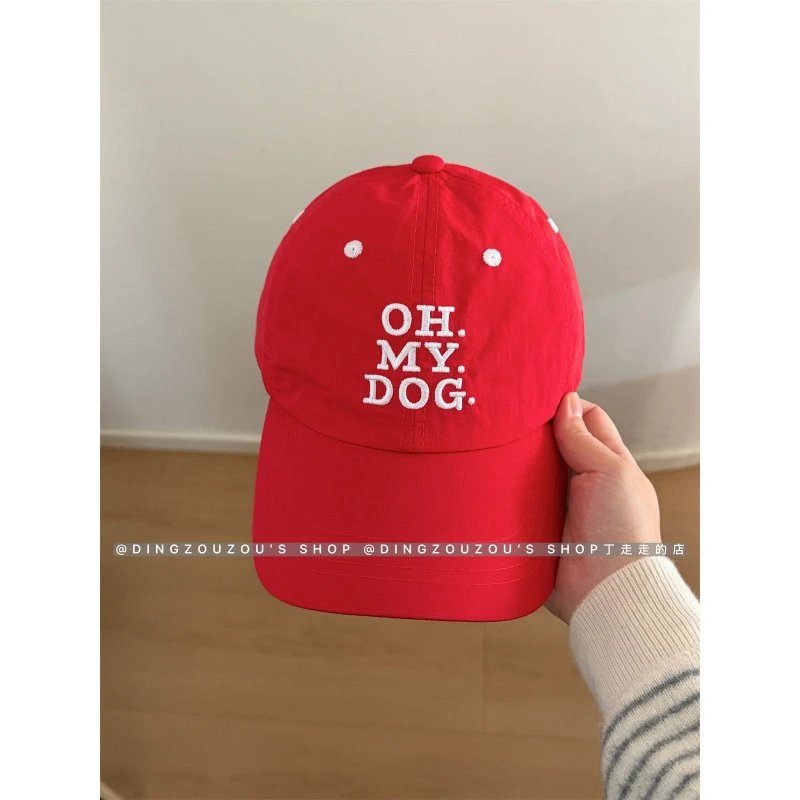 OHMYDOG速干棒球帽-红色