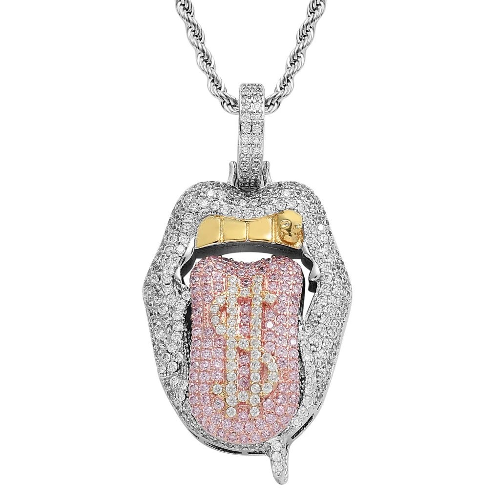 三色吊坠+3mm*60cm不锈钢麻花链