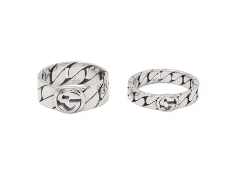 Gucci Interlocking G Silver Rings